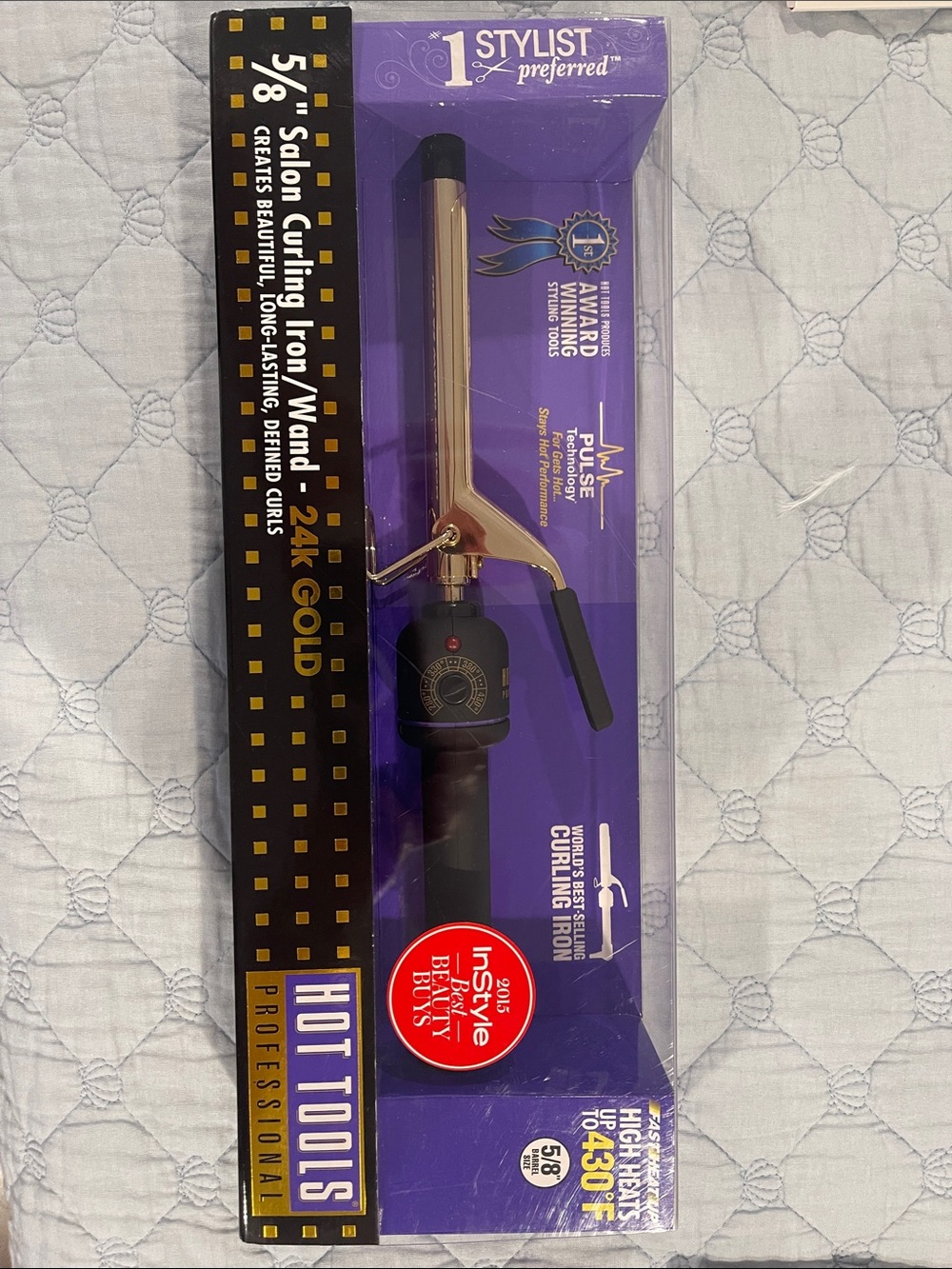 Hot Tools Professional 5/8" 24K Curling Iron/Wand - Black and Gold